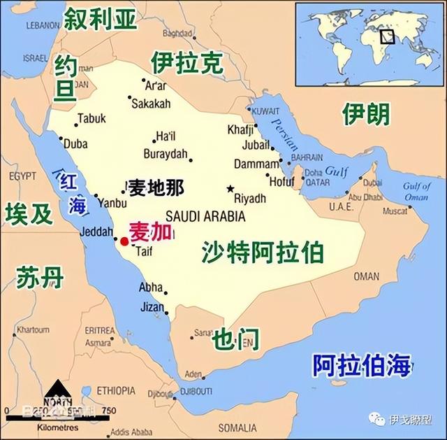 沙特阿拉伯王国位于亚洲西南部的阿拉伯半岛,东濒波斯湾,西临红海,同